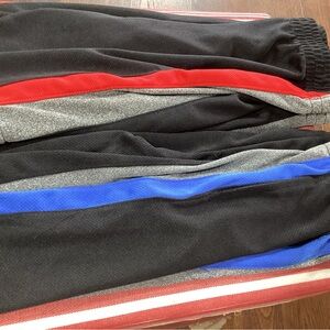 Lot of 2 Crunch Time XL 16-18 boys pull on pocket shorts black colored stripes